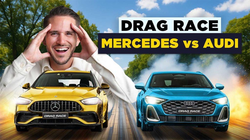 درگ آئودی S5 جدید با مرسدس C43
