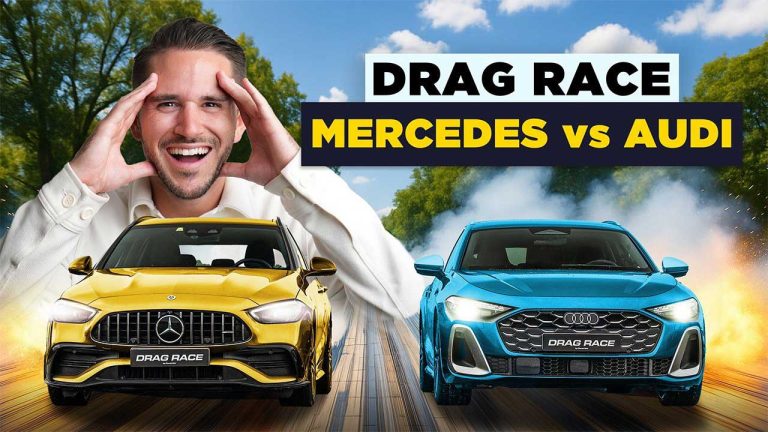 درگ آئودی S5 جدید با مرسدس C43