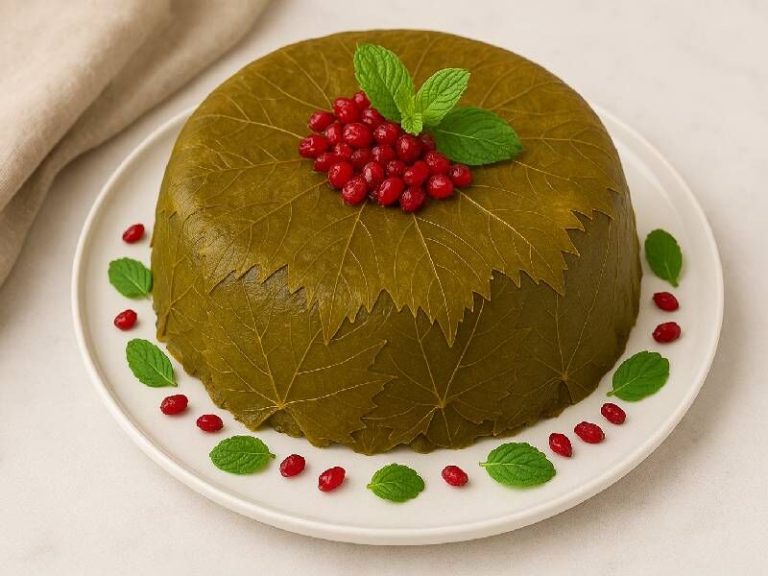 کیک دلمه برگ مو