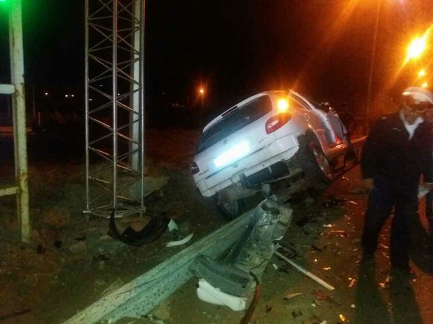 واژگونی پژو در آزادراه کرج_ قزوین