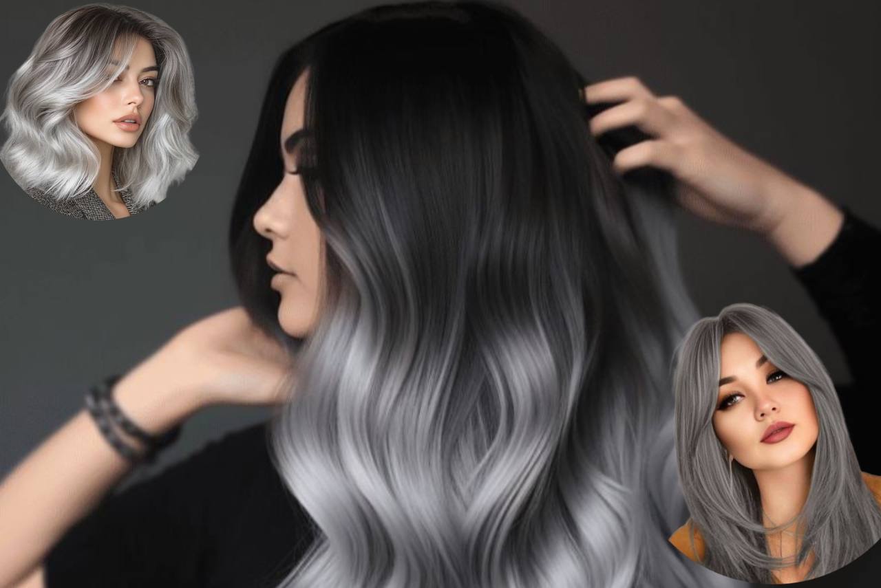 رنگ موی بلوند خاکستری تیره